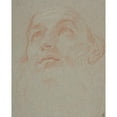 thumbnail image 2 of Carlo Maratti 12x14 Gold Ornate Wood Frame and Double Matted Museum Art Print Titled - Head of a Bearded Man Looking to Upper Left (Saint Ambrose) (1625-1713), 2 of 4