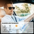 thumbnail image 7 of 2PCS Polarized Clip on Glasses Polarized Lens Clip Glasses Clip-on Sunglasses Anti Glare Vision Polarized Clip UV400 Rimless Flip Up Anti Glare Driving Glasses + Glasses Holder for Car Sun Visor, 7 of 7