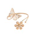thumbnail image 2 of Metal Curtain Holdback with Butterfly Flower Design Hollow Craft Buckle for Drapery Ties Wall Hook Gold Silver Finish Decorative Window Treatment Accessory, 2 of 6