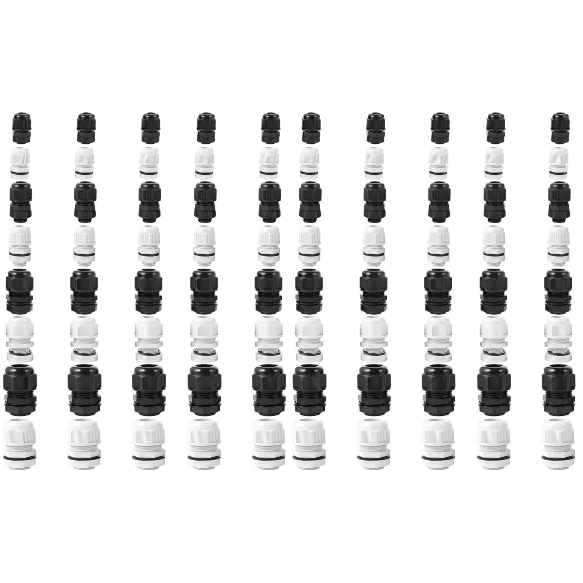 NUOLUX Cable Gland Gland Glands Nylon Connector Bulkhead Electrical Protector Grip Cord Conduit