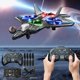 thumbnail image 4 of Juguetes de piscina, juguetes para bebés, juguetes para niños pequeños, aviones de control remoto de espuma, dron irrompible largo con luz, modelo de avión de combate de control remoto para niños, jug, 4 of 5