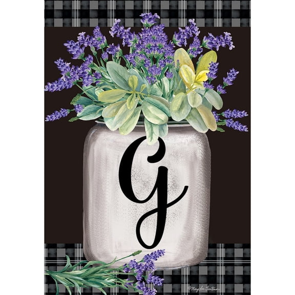Briarwood Lane Everyday Garden Flag 12x18 For Outdoor Farmhouse Monogram Letter G Garden Flag Flags For Outside