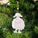 thumbnail image 5 of Decoración de regalo para árbol de Navidad, colgante de madera de cordero, colgante de lana, lindo colgante de oveja, 5 of 6