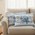 thumbnail image 6 of Outdoor Pillow Covers 20x12 Set of 2, Blue Starfish Coastal Waterproof Patio Throw Pillow Covers for Couch Sofa Chair, Ocean Beach Coral Nautical Botanical Decorative Pillowcases for Throw Pillows, 6 of 9