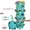 Teal, variant on 5 Tier Stackable Vertical Garden Planter With Accessories for Vegetables, Flowers, Herbs, Succulents, Microgreen Gardening - Teal