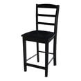 thumbnail image 1 of International Concepts Tabouret Madrid 24 Pouces Noir, 1 of 10