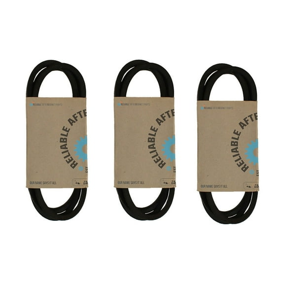 RAParts Set of (3) Fractional V-Belt Fits Cub Cadet Riding Mower w/ 42" Deck 1517 1525 1527 1529