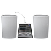 (2) Peavey SP 2 2000w 15" Speakers+Mixer+Podium Mic For Church Sound Systems