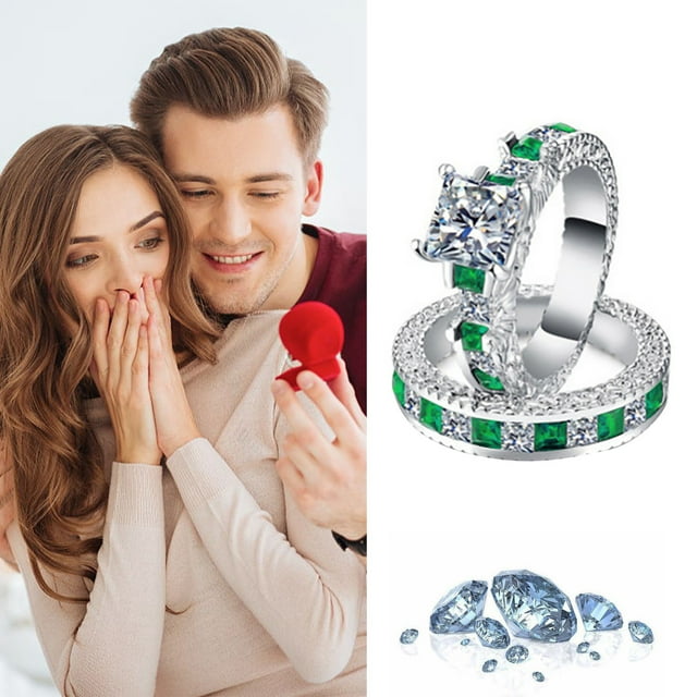 Anillos para mujer, regalos para mujer, exquisito anillo conmemorativo, joyería de compromiso, boda, accesorios, regalo, anillo de aleación.