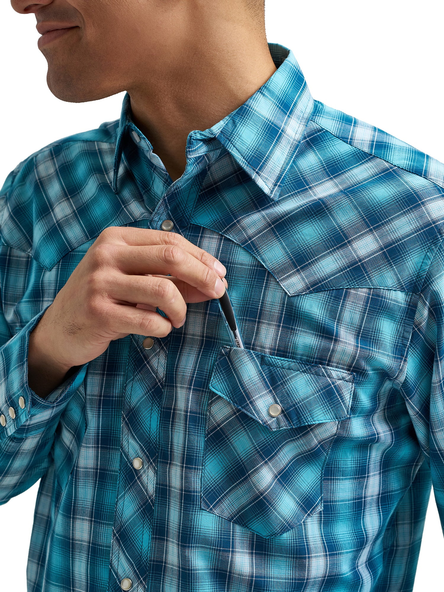 Wrangler® Men's and Big Men's Regular Fit Long Sleeve Western Shirt, Sizes S-5XL