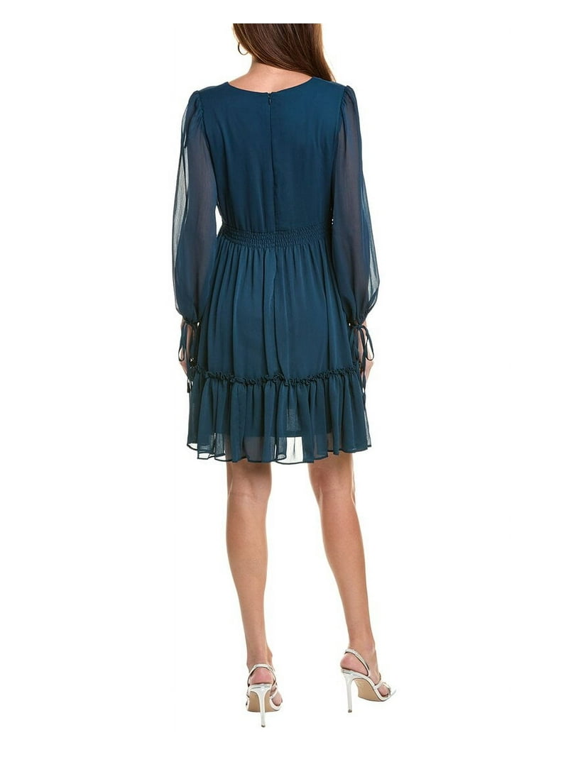 white christmas dresses Rustic Sophisticated Halter Blue Chiffon Short Bridesmaid Dress with Boots
