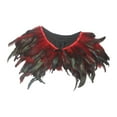 thumbnail image 3 of gótico de plumas para mujer y hombre, accesorio para disfraz de Halloween, envoltura para el hombro, 3 of 8