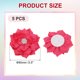 thumbnail image 2 of Uxcell 3.5" Flores de Chiffon, 5 Piezas Flores de Tela con Rhinestone y Perlas para Aplicaciones de Costura en Manualidades, Vestidos, Ropa DIY, Diademas, Decoración de Bodas y Fiestas, Rojo Rosa, 2 of 7