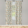 thumbnail image 4 of Ambesonne Unicorn Rainbow Window Curtains, Funny Sketchy Pony, Each 28" W x 95" L, Pale Tan Multicolor, 4 of 4