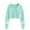 Green, variant on Sherrylily Kids Crop Tops Girls Striped Long Sleeve Hoodies Pullover Sweatshirts
