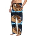 thumbnail image 2 of Sigee Ocean Scene with Noah's Ark Print Men's Pajama Pants - Soft Lounge Sleep Bottoms with Elastic Waistband and Pockets-XX-Large, 2 of 9