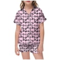 thumbnail image 1 of MIASHUI Pyjama Boutonné 2 Pcs Garçon Fille Imprimé de Pâques pour Enfants, Rose, 2-3 Ans, 1 of 5