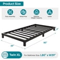 thumbnail image 2 of Arhomefurni 4 Inch Twin XL Bed Frame, Heavy Duty Metal Low Profile Platform Bed, No Box Spring Needed, Noise Free, Easy Assembly, Black, 2 of 8
