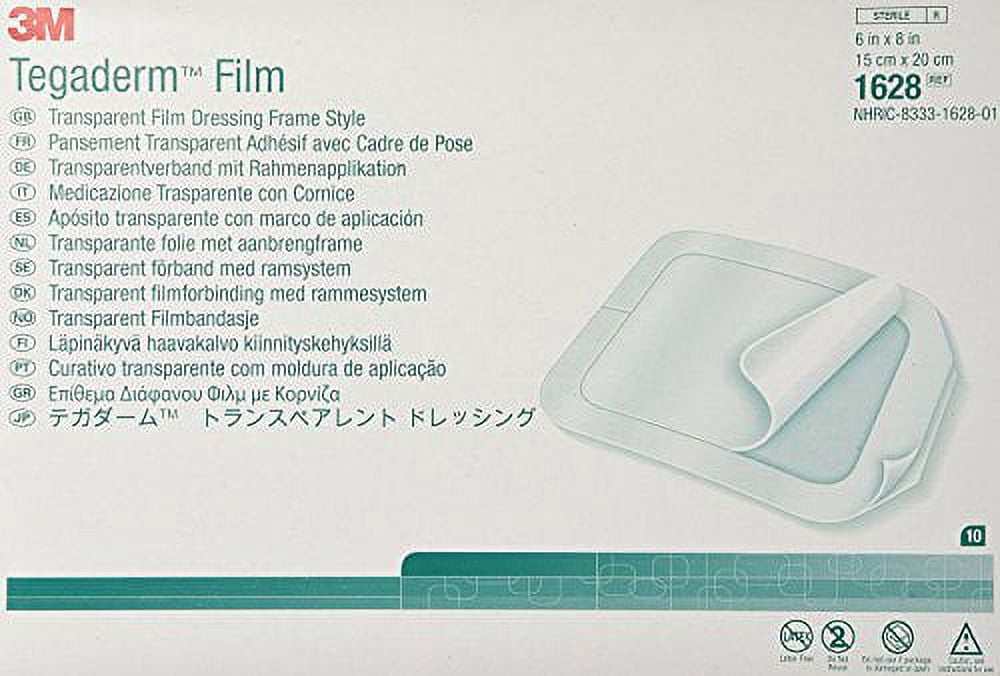 3M Tegaderm Film Transparent Dressing First Aid Gauze Box 6" x 8" 10 Count