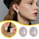 thumbnail image 1 of S925 Aguja de Plata Retro Oval Pendientes de perlas para las mujeres de diseño de gama alta Pendientes de estilo, 1 of 8