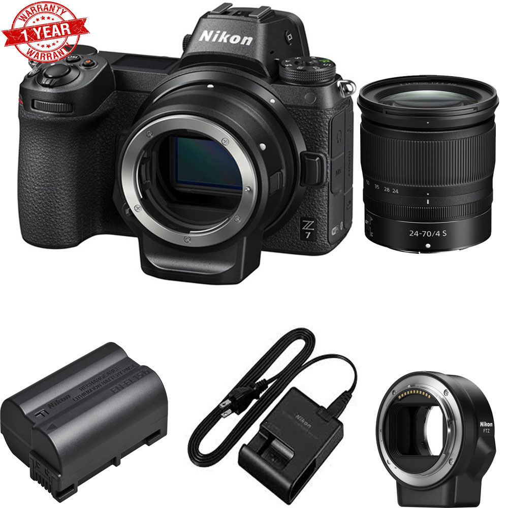 Nikon Z7 Mirrorless Digital Camera with 24-70mm Lens and FTZ Adapter Kit - image 1 of 1