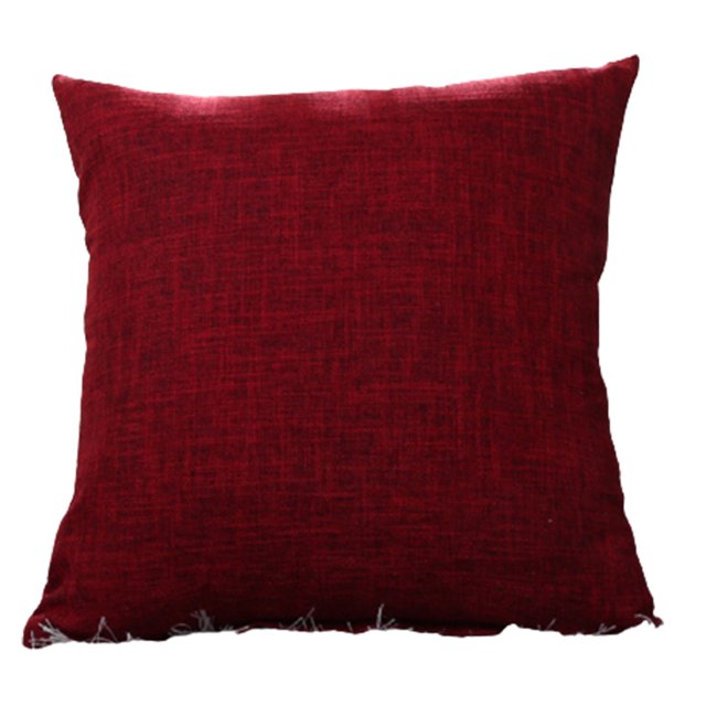 CAROOTU Linen Throw Pillow Cover Solid Plain Color Square / Rectangular Pillowcase for Couch Sofa Bed Car Home New