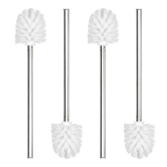 lixuesong 4Pcs Stainless Steels Handle Toilet Brush Bathroom Toilet Replacement Brush Toilet Bowl Cleaner Tool Enduring