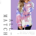 thumbnail image 4 of Sudadera con capucha estampada teñida Suéter con capucha casual de mujer Sudadera con capucha de manga larga Top Inevent AP000139-21B, 4 of 7