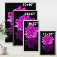 thumbnail image 4 of Designart 'Single Purple Chrysanthemum Flower On Black Reflection' Traditional Framed Canvas Wall Art Print, 4 of 5