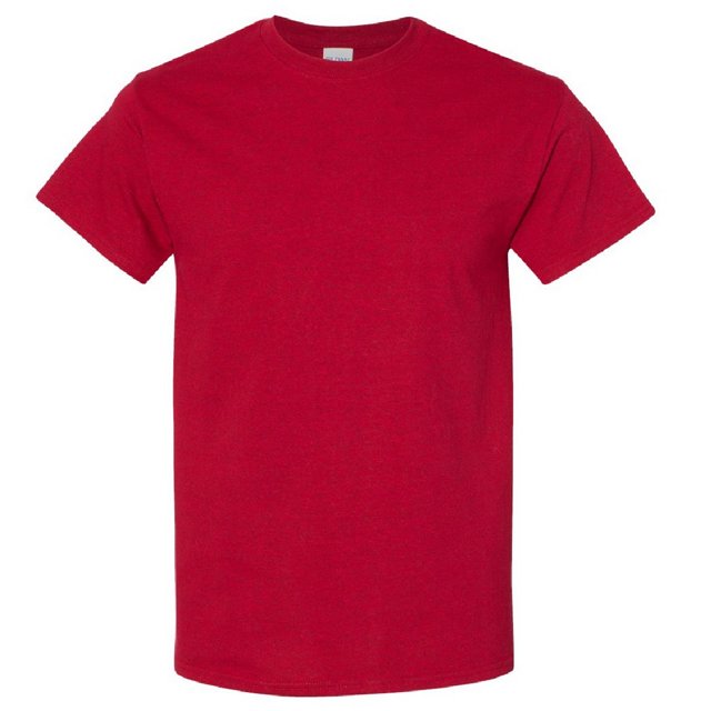 Gildan - Camiseta básica de manga corta Modelo Heavy Cotton para hombre - 100% algodón gordo (Rojo Cereza Antique)