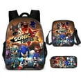 thumbnail image 1 of Sonic Primary School School Bag Three-piece Set Anime Cartoon Backpack Shoulder Bag Pencil Case High Quality Ultra-high Quality Advanced Customization, 1 of 4