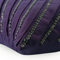 thumbnail image 2 of The HomeCentric Purple Throw Pillow Cover Striped Throw Pillow Cover Pack of 2 12x12 inch (30x30 cm) Pillow case Faux Suede Pillow case Rhinestone Crystals Textured Pintucks Pillow - Purple Influence, 2 of 5