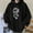 Black, variant on jsaierl Oversized Hoodies for Women Dragon Print Sweatshirt Top Long Sleeve Casual Pullover Hooded Sweatshirt with Kangaroo Pocket