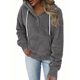 thumbnail image 5 of Ropa de otoño para mujer,Sudadera informal con capucha para mujer, blusa con cuello abotonado, top holgado de poliéster, abrigo cálido de manga larga para el hogar, sopatenor, 5 of 8