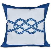 Simply Daisy 16" x 16" Nautical Knot Geometric Print Pillow