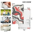 thumbnail image 2 of Red Gray Liquid Marble Cotton Face Towels Absorbent Hand Towel Soft Bathroom Towel for Kitchen Hotel Decoration, 2 of 7