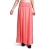 HDE Womens High Waisted Foldover Waist Maxi Skirt (Coral, Medium)