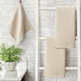 thumbnail image 5 of Sm:)e 100% Cotton Waffle Dishcloth, Beige and Tan, 6 Pack Soft Absorbent Quick Dry Kitchen Cleaning Towels 12x12 Inch, 5 of 7