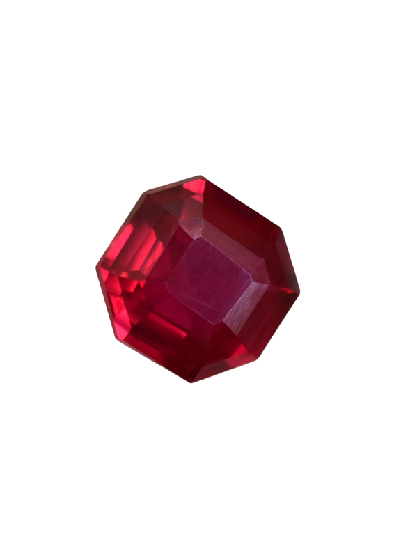 Gemsgrowth Natural Red Ruby Loose Gemstone, 8 Carat, Square Cut, Certified, for Jewelry Making, Pendant, Ring, Necklace, Engagement