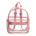 thumbnail image 1 of Mochila escolar con asa superior Mochilas transparentes de PVC Mochila impermeable Rosa, 1 of 5