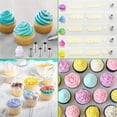 thumbnail image 3 of Piping Bag,Piping Bags and Tips Set with 6 Stainless Steel Piping Nozzles,Tips Cake Decorating and Baking Supplies Kit,Reusable Piping Bag for Cupcake,Decorating Cakes,Blue, 3 of 8