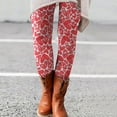 thumbnail image 2 of Tosmy Women's Leggings Womens Valentine's Day Cute The Print Casual Comfortable Home Leggings Boot Pants Pants, 2 of 4