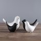 thumbnail image 4 of Pequeñas estatuas de animales blancos, decoración del hogar, adornos decorativos negros de estilo moderno para sala de estar, dormitorio, oficina, gabinetes, 4 of 5