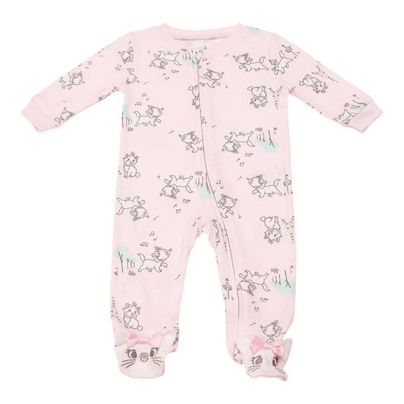 Disney Clothes Baby Girls Quilted Footie Coveralls Winnie the Pooh, Bambi and Marie Printed Onesie (0/3M-6/9M)