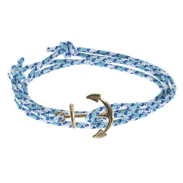 Men's Adjustable Nautical Anchor and Fish Hook Wrap Cuff Bracelets