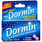 Dormin The Night Time Sleep Aid Capsules Fast Safe Effective, 72 Count - 3 Pack