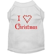Christmas Screenprinted Dog Shirt, "I Heart Christmas"