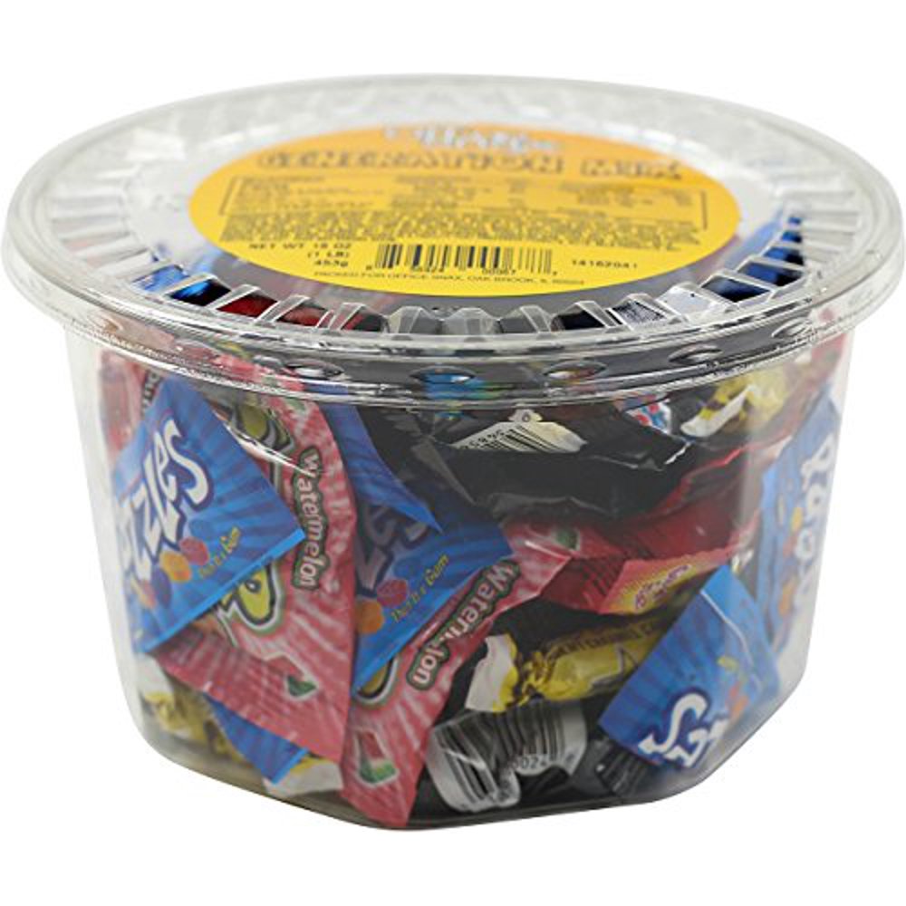 Office Snax Candy Tubs, Generations Mix, Individually Wrapped, 16 oz