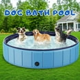 thumbnail image 7 of Foldable Dog Swimming Pool, 91"x16"Oversize Collapsable Hard Plastic Portable Bathing Tub for Pet Dog Kiddie Pool Indoor and Outdoor Leakproof PVC Play Pool for Large Dogs Pets Puppy Kids Blue, 7 of 7
