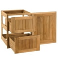 thumbnail image 2 of Pacific Teak Cottage 35-Inch Teak Wood Access Door and Double Drawer Combo - CO21-35C, 2 of 2